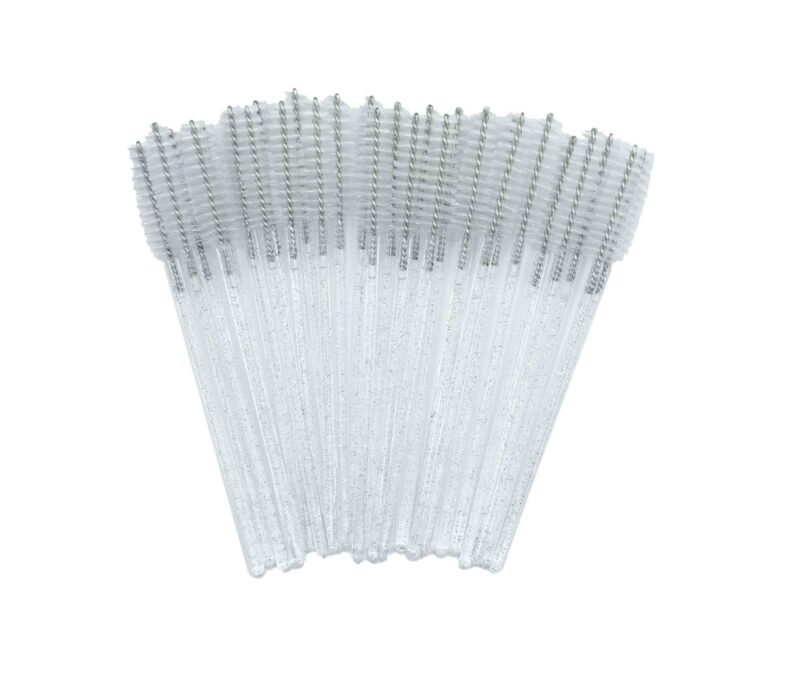 Lash Brushes Glitter Transparant (50 stuks)